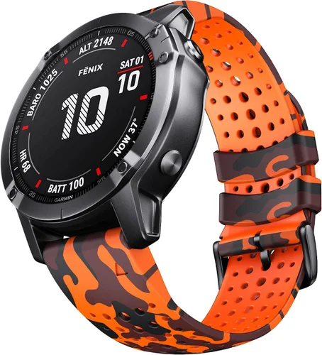 Miniatura 10 de NotoCity Correa de reloj de silicona de 0.866 in para Garmin Fenix 6, banda de ajuste rápido de 0.866 in para Fenix 8/8 Pro 1.850 in/Fenix 7/Fenix