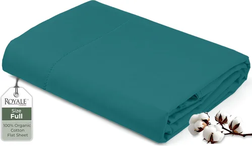 Miniatura 35 de Royale Linens Sábana encimera de tamaño individual XL 100% Algodón Orgánico – Super suave – Sábanas superiores de percal – Sábana encimera
