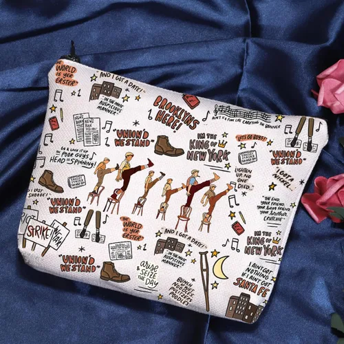 Miniatura 7 de POFULL Regalo inspirado en el teatro musical Newsboy Theatre Bolsa de cosméticos para amantes musicales