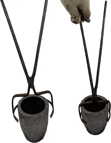Miniatura 2 de Juego de pinzas de crisol grandes para levantar y verter, herramientas de fundición de metal para crisoles de 26.5 lbs/33.1 lbs/35.3 lbs - 24
