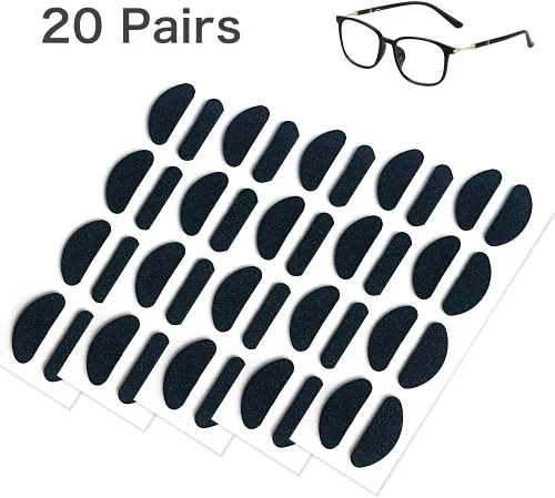 Miniatura 6 de 20 pares de almohadillas de nariz de espuma suave, en forma de D, 0.787 x 0.315 in (color de piel)