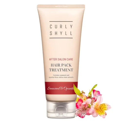 CURLYSHYLL After Salon Care - Paquete de tratamiento para el cabello, acondicionador profundo para cabello seco y dañado, acabado ligero sin