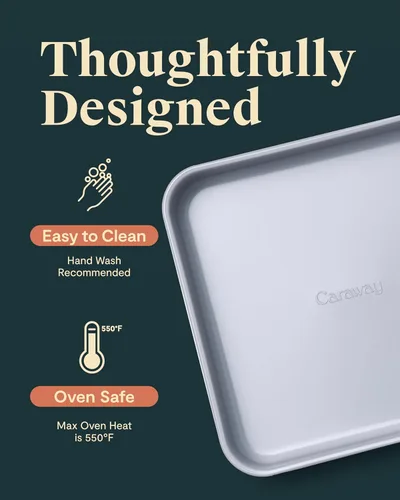 Miniatura 2 de Caraway Sartén Cuadrada de Cerámica Antiadherente de 9" - Revestimiento de Cerámica Naturalmente Deslizante - No Tóxico, Libre de PTFE y PFOA