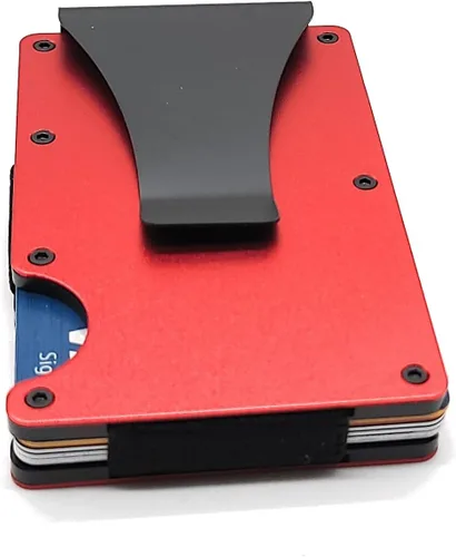 Miniatura 2 de Cartera de fibra de carbono Rojo Minimalista