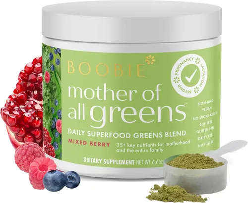Miniatura 10 de Boobie Mother of All Greens Tu nuevo ritual familiar, polvo diario de súper verduras con más de 35 nutrientes esenciales para mamás y familias