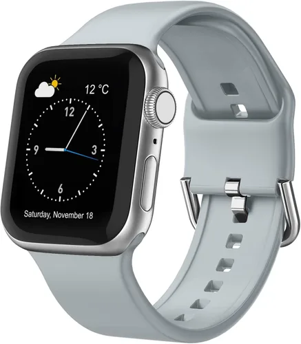 Miniatura 21 de Correa deportiva para Apple Watch, 49, 46, 45, 44, 42, 41, 40 y 38 mm, correa de silicona suave, cierre clásico, reemplazo para iWatch Series 11
