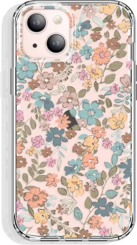 Miniatura 49 de GYZYA Funda transparente para iPhone 14 y iPhone 13 de 6.1 pulgadas con diseño de patrón, funda protectora delgada de TPU + parachoques a prueba
