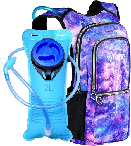 Miniatura 10 de SoJourner Bags, Rave Hydration Pack - Bolsa de agua de 2L incluida, para festivales, raves, senderismo, ciclismo, fiestas, escalada, carrera y más