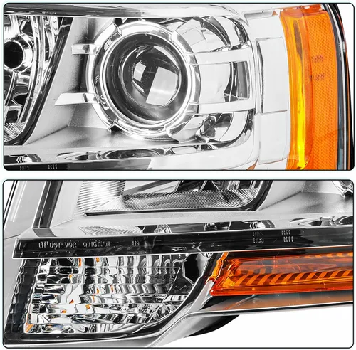 Miniatura 4 de TUSDAR Conjunto de faros delanteros con bombillas para Ford Expedition 15, 16, 17, lado izquierdo del conductor, repuesto de faros delanteros