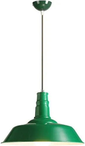 Miniatura 12 de Lámpara colgante industrial retro con tapa de olla, lámpara colgante de techo ajustable para cocina, isla de comedor, mesa, bar, arte colorido, Negro