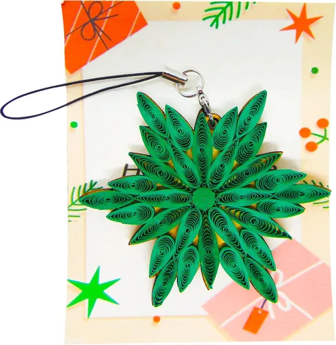 Miniatura 12 de Árbol de Navidad, decoración del hogar, decoración navideña, adorno hecho a mano, ornamento quilled, bolso, mochila, bolso, teléfono móvil