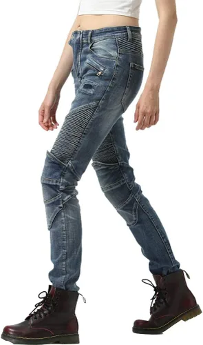 Miniatura 6 de Pantalones de motociclista para mujer con rodilleras y rodilleras