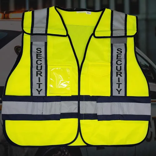 Miniatura 2 de VIEWBRITE Chaleco reflectante clase 2 para bomberos, color verde lima, chaleco de bomberos amarillo de alta visibilidad de 5 puntos