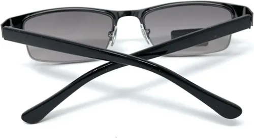 Miniatura 3 de Rectángulo de metal progresivo sin línea Gafas de lectura Tri-Focal Gafas de sol lectores plomizo