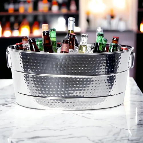 Miniatura 4 de BREKX Aspen - Bañera personalizada de metal para fiestas de acero inoxidable para hielo y bebidas, enfriador de bebidas para bodas, aniversarios