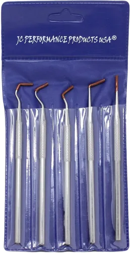 Miniatura 2 de JC Performance – 5 piezas de púas de sonda de acero inoxidable sólido A/C junta tórica herramienta de extracción de juntas