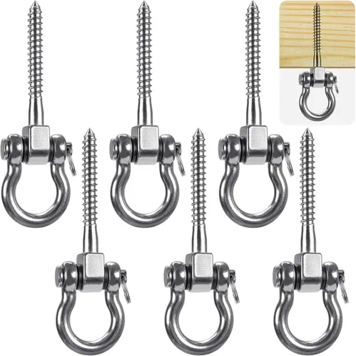 Miniatura 9 de SELEWARE Juego de 2 ganchos de columpio resistentes con capacidad de 1800 libras, pernos de columpio M10 x 9.3 pulgadas, ganchos de columpio