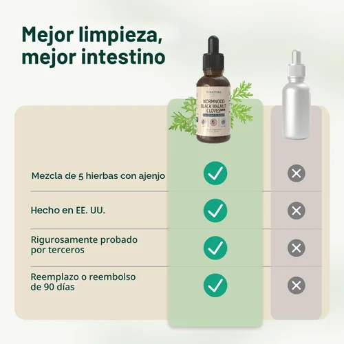 Miniatura 6 de VINATURA Líquido de clavo de nogal negro de ajenjo, limpieza, desintoxicación para humanos con hoja de papaya y semillas de calabaza, suplemento