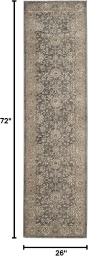 Miniatura 2 de Safavieh Sofia Collection SOF330B, tapete clásico color gris claro y beige, Polipropileno