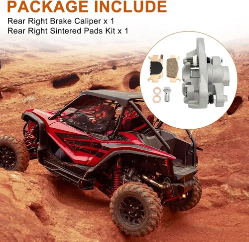 Miniatura 6 de M MATI Juego de pinzas de freno de disco trasera derecha y pastillas sinterizadas para Honda Pioneer 1000 Talon 1000 1000X 1000R SXS1000 2016-2023