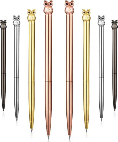 Miniatura 7 de Outus 8 bolígrafos de flamenco lindos bolígrafos de regreso a clases, suministros de papelería, bolígrafo de metal, regalo para mujeres, profesores