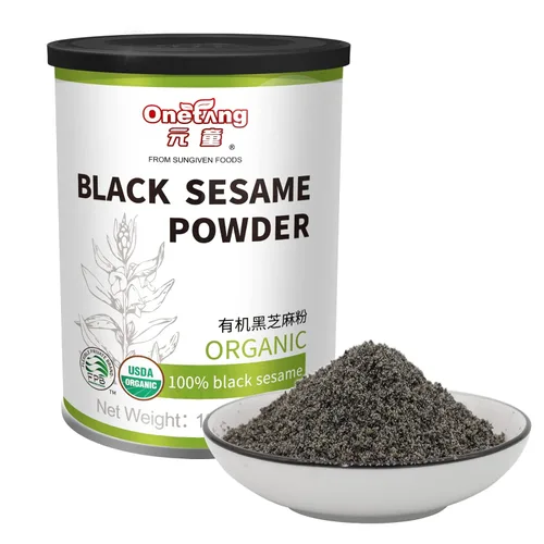 ONETANG Polvo de sésamo negro orgánico, a base de plantas, sin gluten, vegano, fuente de proteína sin azúcar, tostado a baja temperatura, Halal, sin