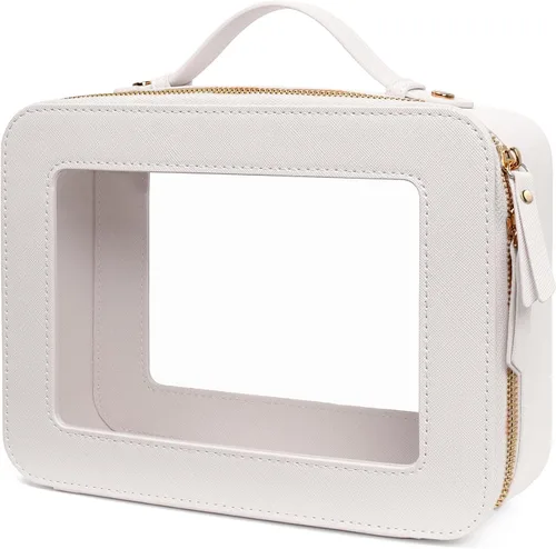LETGO Bolsas de Maquillaje Transparentes, Bolsa de Aseo Aprobada por la TSA con Cierre, Organizador de Maquillaje Transparente de Gran Capacidad