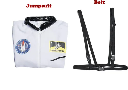 Miniatura 7 de EraSpooky Disfraz de astronauta para hombre, disfraz de Halloween para adultos, tallas XS-XL, para fiesta de disfraces y cosplay, color naranja