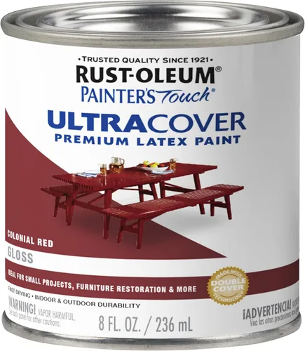 Miniatura 31 de Rust-Oleum Brush On Paint 224430T Painter's Touch - Pintura de látex, cuarto de galón, imprimación blanca plana acrílica, 32 onzas líquidas