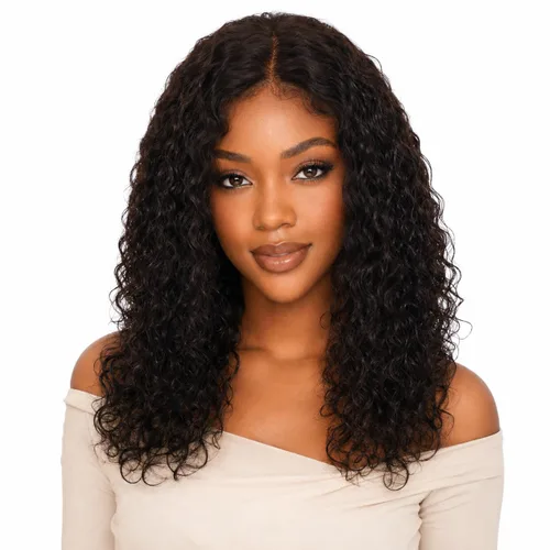 Miniatura 29 de Peluca de cabello humano con encaje frontal en T de 13 x 4 pulgadas, peluca de encaje HD rizado profundo sin pegamento, línea de cabello