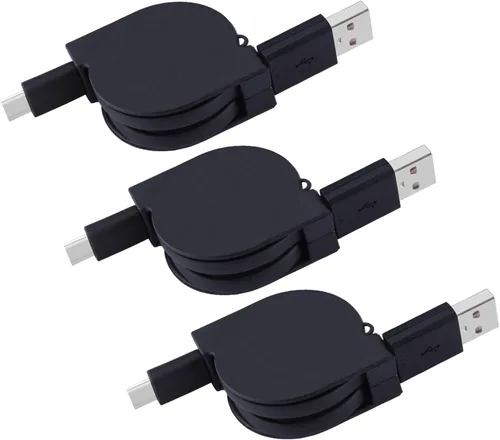 Cable USB retráctil tipo C tipo C cargador USB C a USB A Cable de carga de sincronización de datos Note 8 Cargador para Samsung Galaxy Note 9, S22