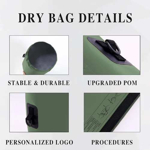 Miniatura 2 de IDRYBAG Bolsa seca para kayak impermeable 2L/5L/10L/15L/20L, pequeña bolsa impermeable para navegación