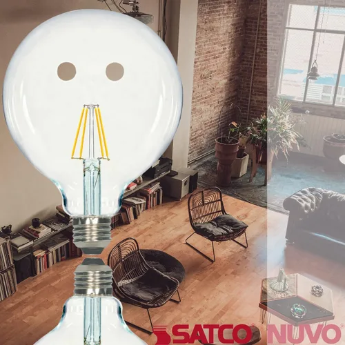 Miniatura 2 de Satco S9560 A15 LED foco de base mediana transparente, 4,5W
