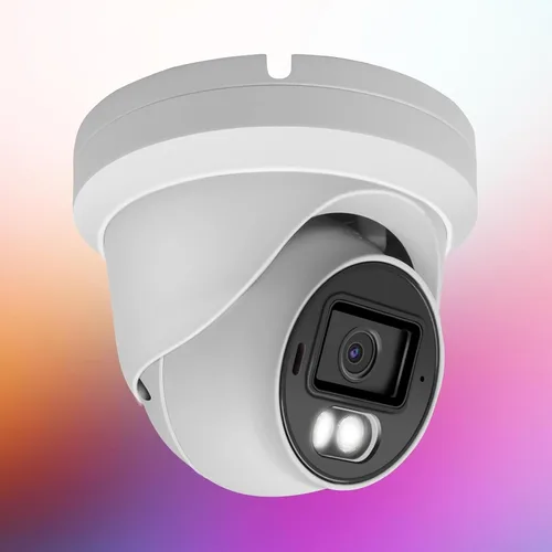Cámara IP PoE a todo color de 5MP, cámara IP de seguridad de apertura F1.0 con conversación bidireccional, ranura para tarjeta SD, visión nocturna