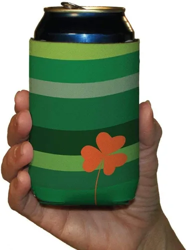 Miniatura 9 de VictoryStore Enfriadores de latas y bebidas, enfriadores de latas del día de San Patricio, enfriadores de latas irlandeses, trébol naranja, juego