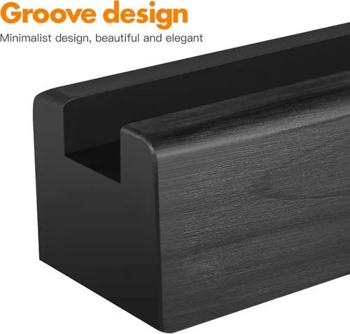 Miniatura 7 de Uonlytech Soporte de madera para espejo de piso, soporte antideslizante para espejo de habitación, soporte para dormitorio, sala de estar, baño