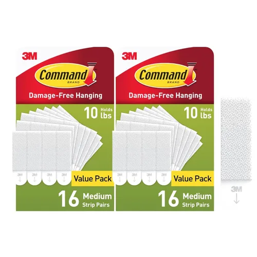 Miniatura 13 de Command Picture Hanging Strips, Sostiene hasta 12 lbs., 16 pares (32 tiras), uso en interiores