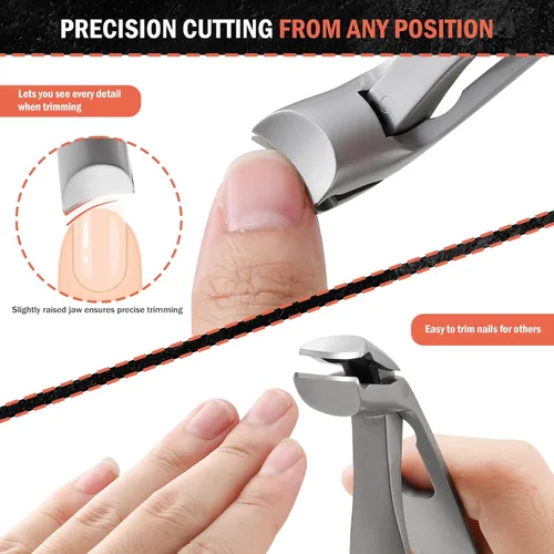 Miniatura 4 de BEZOX Cortaúñas Ergonómico de Cabeza Angulada para Uñas Gruesas de los Pies para Personas Mayores - Cortaúñas Grandes para Uñas Gruesas y Encarnadas