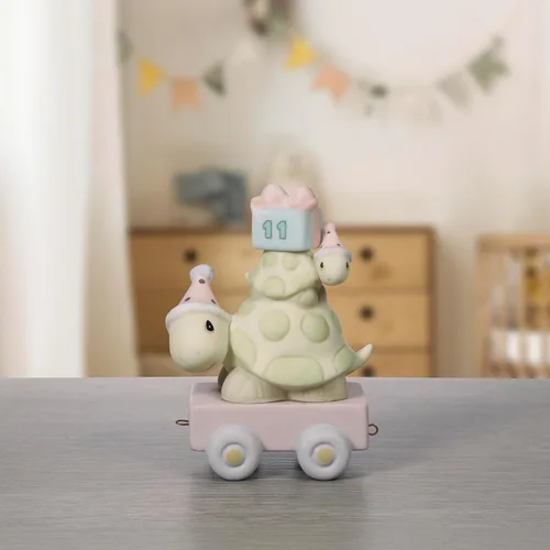 Miniatura 5 de Precious Moments Tren de cumpleaños Figura de porcelana de bisque Regalo de cumpleaños Colección de cumpleaños Decoración de habitación