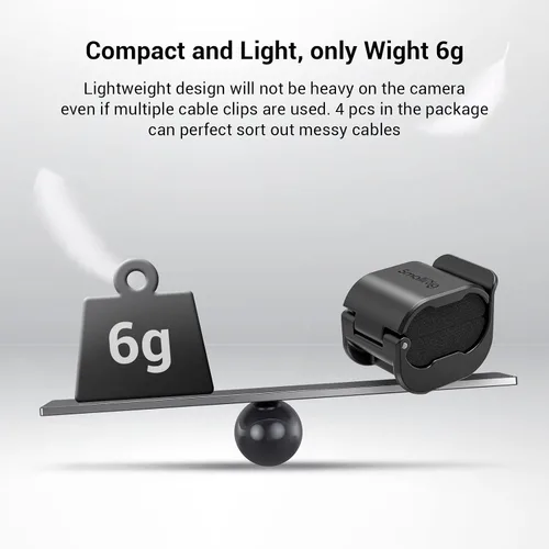 Miniatura 8 de SmallRig Abrazadera de cámara (4 piezas) para cable HDMI/SDI/Micrófono, Soporte de montaje de bloqueo de cable de cámara DSLR 0.079-0.276 in