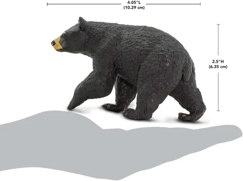 Miniatura 3 de Safari Ltd. Figura de oso negro de América del Norte, figura detallada de modelo de plástico de 4.5 pulgadas, divertido juguete educativo