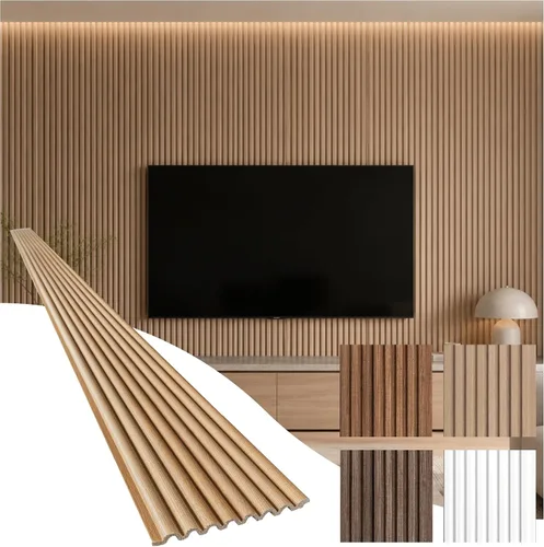 From Plain To Beautiful In Hours C5101-6p - Paneles de techo de madera de poliestireno delgados de 93.7 x 4.7 pulgadas (cubiertas/18 pies Roble
