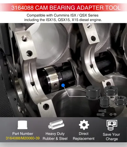 Miniatura 2 de 3164088 para Cummins Juego de herramientas de adaptador de cojinete de leva para ISX ISX15 QSX QSX15, kit de herramientas de instalación