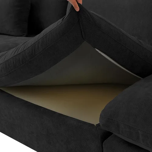 Miniatura 8 de WJShome Sofá Seccional Cloud Couch de 83 pulgadas para sala de estar, sofá seccional modular relleno de plumón, sofás en forma de L con otomana