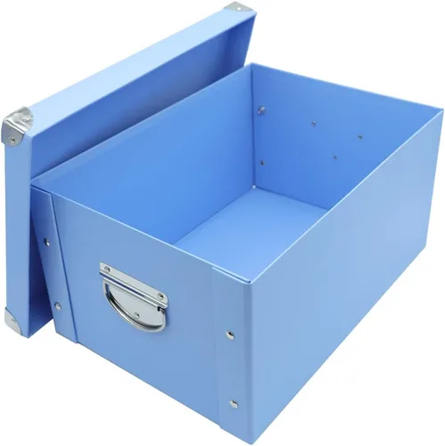 Miniatura 10 de GUOZI Caja de almacenamiento plegable, caja de memoria decorativa con tapa y esquinas reforzadas de metal, caja de regalo organizadora para 2