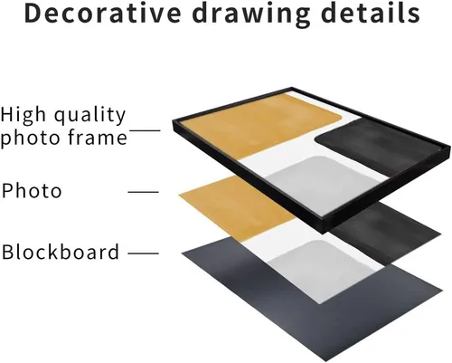 Miniatura 5 de Arte para pared enmarcado para pared, lienzo abstracto moderno, juego de 3 piezas de impresiones pintadas, estilo bohemio para sala de estar, baño