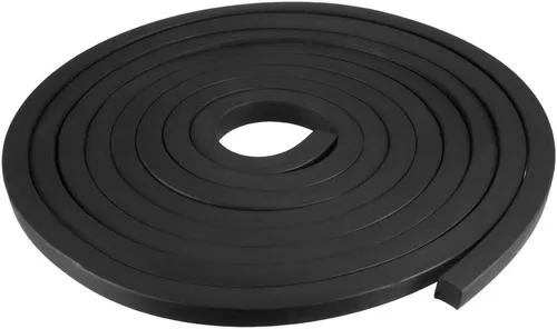 Miniatura 47 de uxcell Tira de sello de goma rectangular maciza, 0.197 in de ancho, 0.118 in de grosor, 3.3 ft de largo, color negro