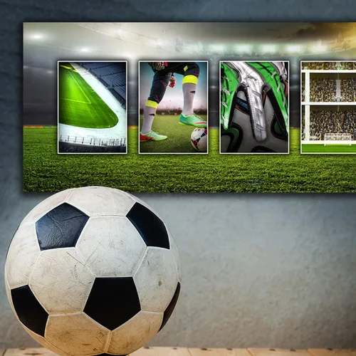Miniatura 3 de Personal-Prints - Arte de Nombre de Fútbol - Regalo Personalizado (montaje en bloque de 9.5 x 26 pulgadas)