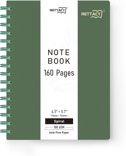 Miniatura 36 de RETTACY Cuaderno de bolsillo, 160 páginas forradas, tamaño mini A6 (4.5" × 5.7"), para trabajo, diario, escritura, papel grueso de 100 g/m²