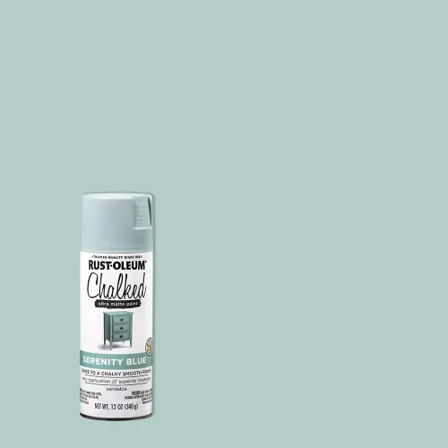 Miniatura 2 de Rust-Oleum Serie 302595 - Pintura en aerosol a la tiza ultramate, 12 onzas (paquete de 2), color azul serenidad